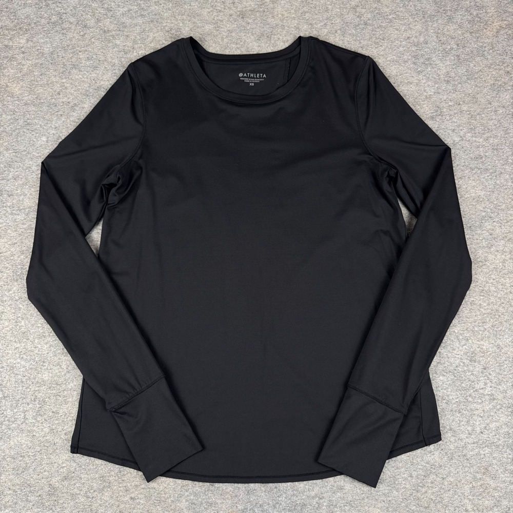Athletaβ Sunlover UPF Tulip Back Top Long Sleeve Nylon Stretch Black Womens XS